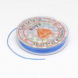 Filo di cristallo elastico piatto, Fili di filo di corda, blu royal, 0.8mm, circa 10.93 iarde (10 m)/rotolo