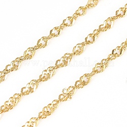 304 catena di corda in acciaio inossidabile, con la bobina, saldato, oro, 3.5x2.5x0.3mm, circa 32.8 piedi (10 m)/rotolo