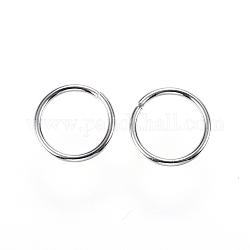 304 anelli di salto in acciaio inox, anelli di salto aperti, colore acciaio inossidabile, 18 gauge, 10x1mm, diametro interno: 8mm