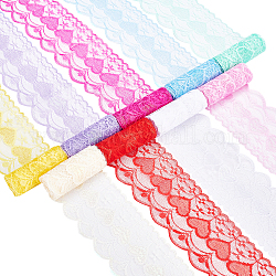 Adorno de encaje no elástico benecreat, con cinta de encaje de algodón, color mezclado, 3 pulgada (75 mm)