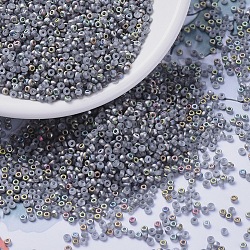 Perles rocailles miyuki rondes, Perles de rocaille japonais, 11/0, (rr4557) vitrail mat, 2x1.3mm, Trou: 0.8mm, environ 5500 pcs/50 g
