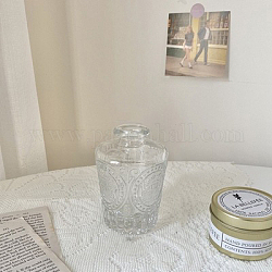 Mini vaso di vetro, accessori per la casa delle bambole con micro paesaggi, fingendo decorazioni di scena, chiaro, 55x100mm