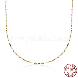 925 collier chaîne en argent sterling, véritable 18k plaqué or, 15.75 pouce (40 cm)