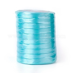 Ruban de satin à face unique, Ruban de polyester, en fibre artificielle, 25yards / roll (22.86m / roll), 10 rouleaux / groupe, 250yards / groupe (228.6m / groupe)
