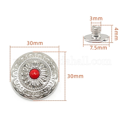 Декоративные пуговицы из сплава PW-WG1200D-12-1