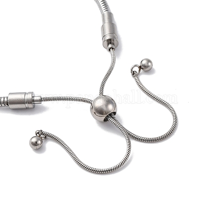 201 браслет-слайдер из нержавеющей стали со змеиной цепочкой для женщин STAS-D301-09P-1