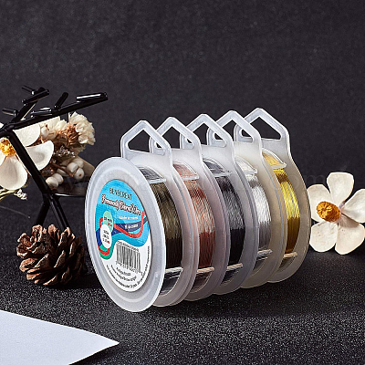 Круглая медная проволока для изготовления ювелирных изделий CWIR-BC0004-0.15mm-02-1