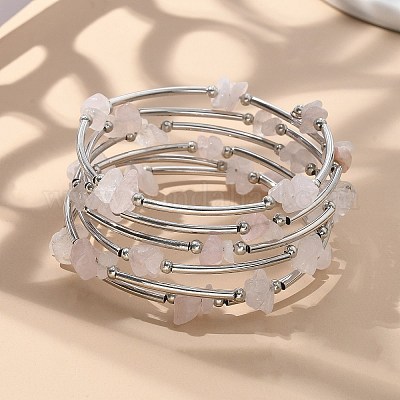 Драгоценный камень чип нити основы браслеты BJEW-JB01517-01-1