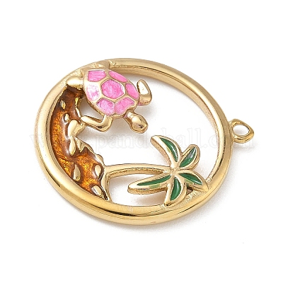 Подвески из нержавеющей стали 304 с эмалью STAS-L022-565G-02-1