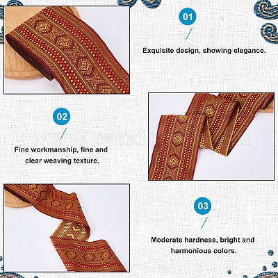 Широкая лента из полиэстера и жаккарда OCOR-WH20006-71C-1