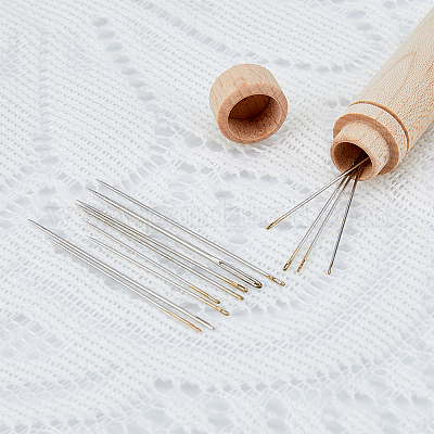 5 шт. деревянный футляр для хранения швейных игл AJEW-FH0004-83-1