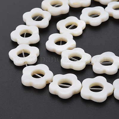 Perline di conchiglie d'acqua dolce incorniciano fili&nbsp;X-SHEL-T009-14A-1