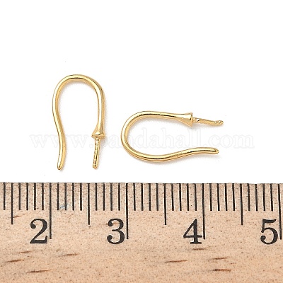 Латунные крючки для сережек KK-H083-03G-1