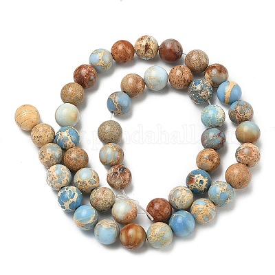 Натуральные имперские нитки из яшмы&nbsp;LS-G-I122-8mm-13-1