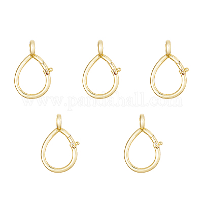 5 шт. латунная застежка для ключей KK-HS0001-09-1