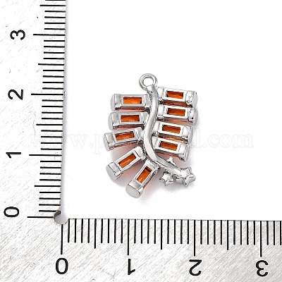 Латунные микро проложить кубического циркония подвески KK-D288-03P-1