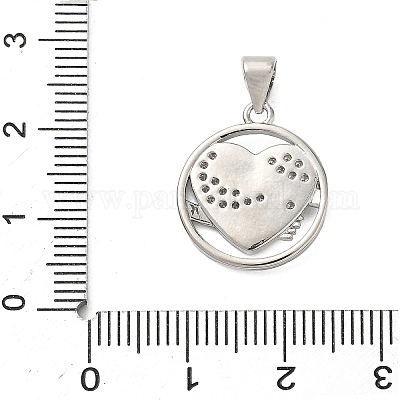 Латунные микропаве прозрачные подвески с фианитом KK-A273-26P-1