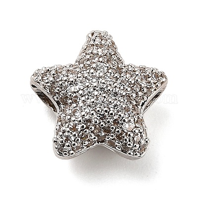 Латунные микро проложить кубический цирконий шарик KK-L229-034P-1