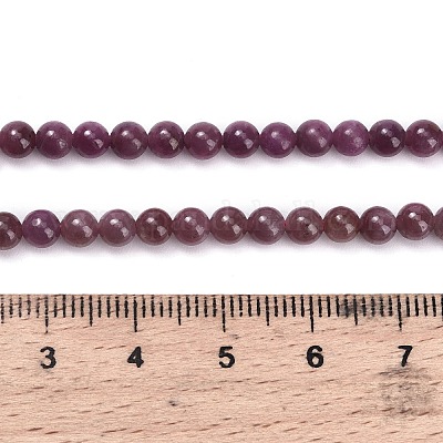 Натуральные рубиновые бисерные пряди G-L631-A01-4mm-A-1