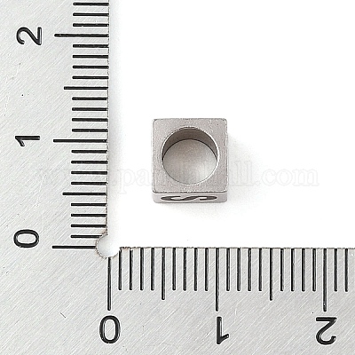 Европейские бусины из нержавеющей стали 201 STAS-M058-01S-P-1