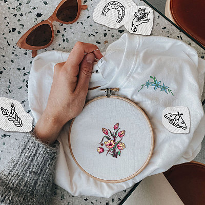 Эскиз рисунка на флизелиновой основе для вышивания DIY-WH0538-013-1