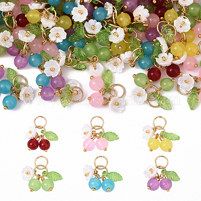 10шт стеклянные подвески PALLOY-YW00093-01-1