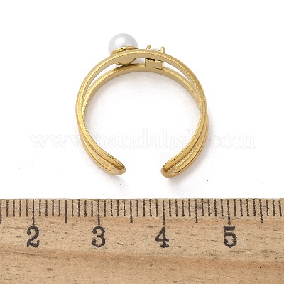 Кольца-манжеты из нержавеющей стали 304 с кубическим цирконием для женщин RJEW-D302-02G-03-1