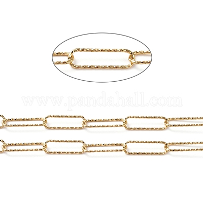 Паяные текстурированные латунные цепочки для скрепок CHC-G005-21G-1