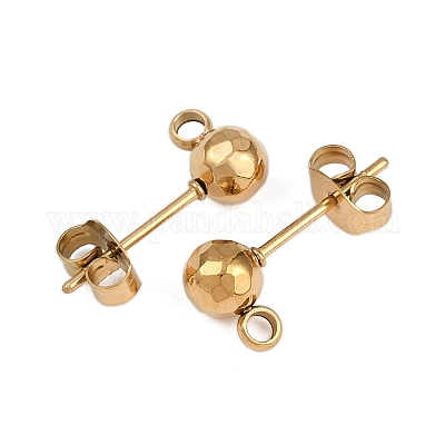 Фурнитура для сережек-гвоздиков из нержавеющей стали 304 STAS-A119-06G-1