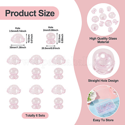 6 комплект прозрачных стеклянных колпачков GLAA-BY0001-07A-1