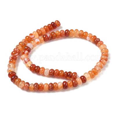 Натуральные полосатые агатовые бусы G-F790-I01-01E-1