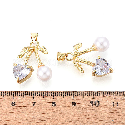 Латунные микро проложить кубического циркония подвески KK-N265-15G-1