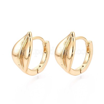 Латунные серьги обруча EJEW-T047-96G-1