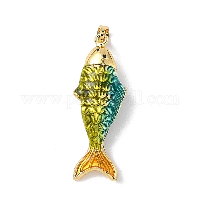 Латунь эмаль подвески&nbsp;KK-Z124-03G-02-1