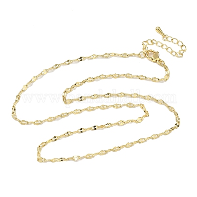 Цепочки-колье из латуни толщиной 2.5 мм NJEW-P339-02A-G-1