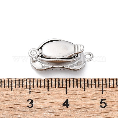 Латунные застежки из прозрачного кубического циркония с микропаве KK-P291-25P-1