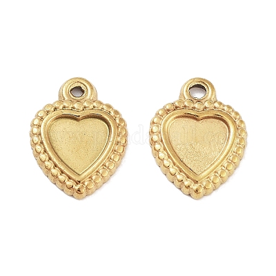 Оправы для подвесок из нержавеющей стали 304 в виде кабошонов STAS-P364-08G-1