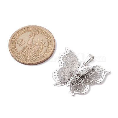 Подвески латунные горный хрусталь PALLOY-JF02513-08-1