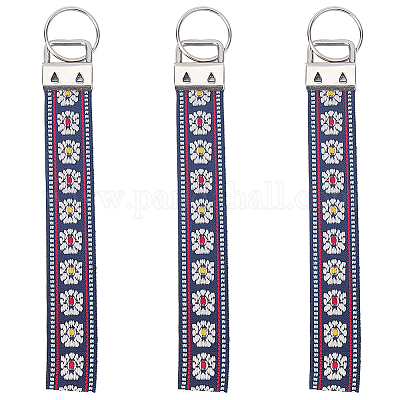 Брелок из железа с полиэстеровой окантовкой KEYC-WH20054-011B-1