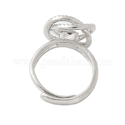 Цветочная латунь микропаве кубический цирконий регулируемые настройки кольца KK-K297-09P-1