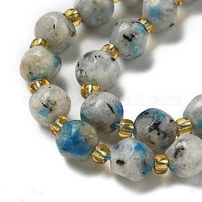 Натуральный камень k2 бусины пряди G-K387-A06-01-1