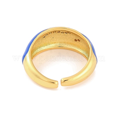 Открытые манжеты из латуни с микропаве номер 3 и прозрачным фианитом RJEW-U009-02F-G-1