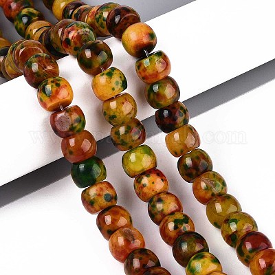 Окрашенные естественный агат бисер пряди G-T142-03-1