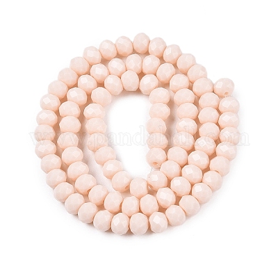 Непрозрачный сплошной цвет имитация нефрита стеклянные бусины пряди EGLA-A044-P6mm-D05-1