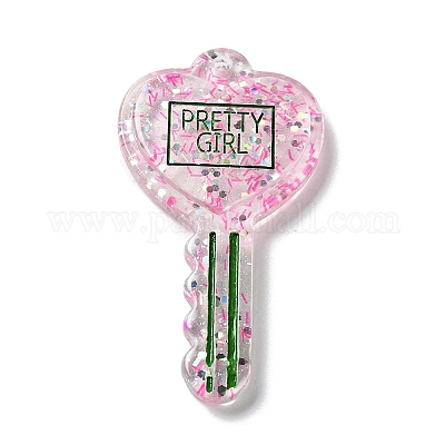 Акриловый кулон с блестками OACR-H035-01G-1