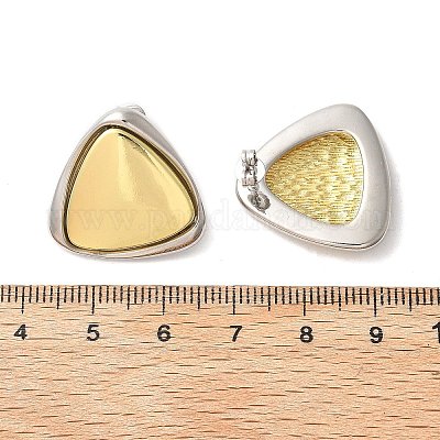 Двухцветные серьги-гвоздики из латуни EJEW-S262-10GP-A-1