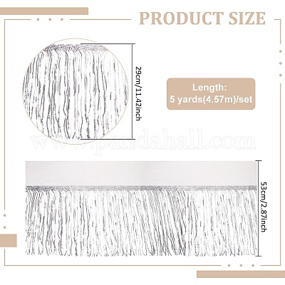 5 ярд полиэстеровой ленты для бахромы в виде листьев&nbsp;OCOR-BC0007-66-1