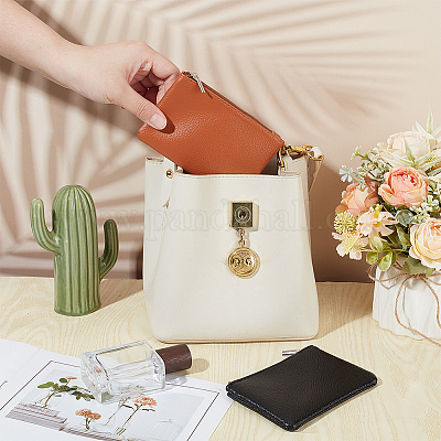 2 шт. 2-цветные чехлы из искусственной кожи с принтом личи на молнии ABAG-CP0001-08C-1