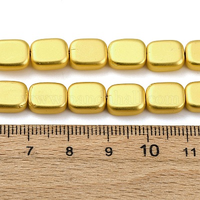 Стеклянные бусины с гальваническим покрытием  EGLA-H109-09H-1