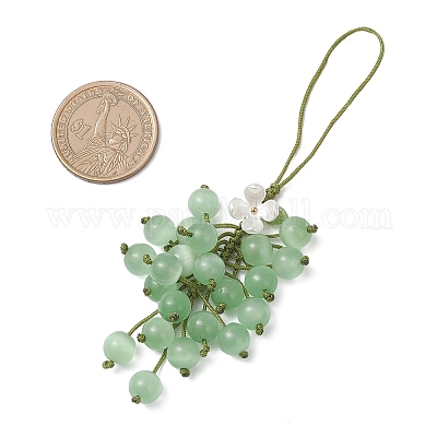 Подвеска в виде винограда с кошачьим глазом HJEW-TA00414-03-1